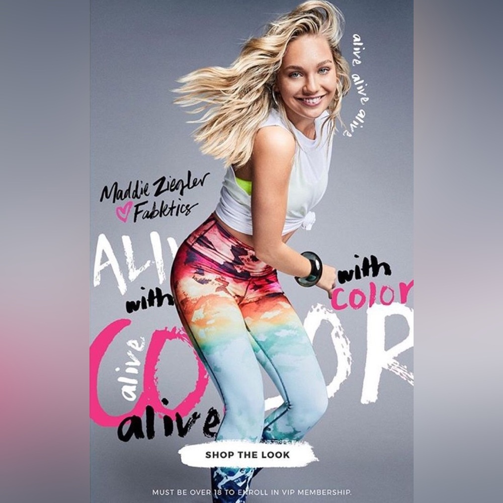Fabletics PowerHold High-Waisted Leggings Maddie Ziegler Collection